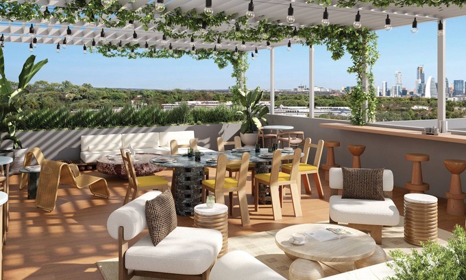 South Lamar Condo | Private Balcony, Resort-Style Amenities, Pool, Dining, Terrace, Views | The Code