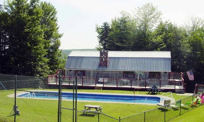 Troy Cabin | Private camp- with private inground pool & hot tub, views, privacy, amazing