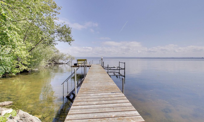 Fond du Lac House | Private Dock + Yard: Tranquil Lake Winnebago Home