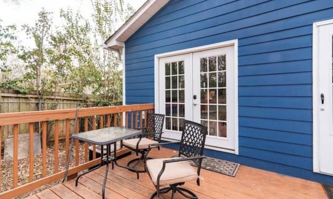 Charlotte Apartment | Private Entrance Bedroom + Bathroom w/Fenced Yard