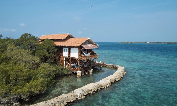 Rosario Islands Villa | Private Island Retreat with Natural Pool & 360° Ocean Views - Near Cartagena