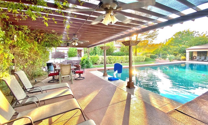 Las Vegas Villa | Private Massive Pool, Tennis Court, Basketball Court, Game Room, 6mi. to Strip