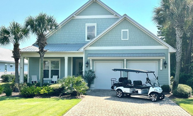 Gulfview Heights House | Private pool, golf cart, walk to the beach and dining