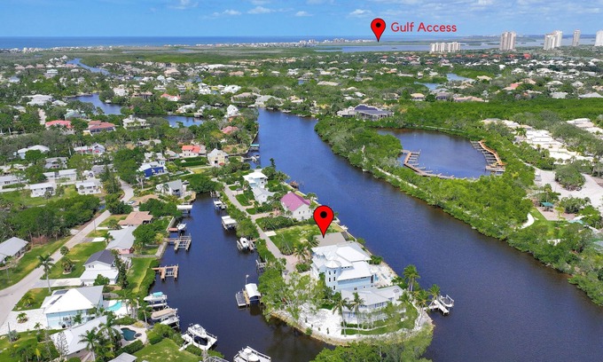 Bonita Bay House | Private Riverfront Home - 1 mile to the Beach