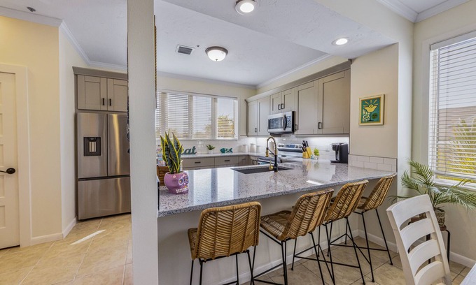 Whitney Beach House | Private townhome steps from the beach and right next to the pool