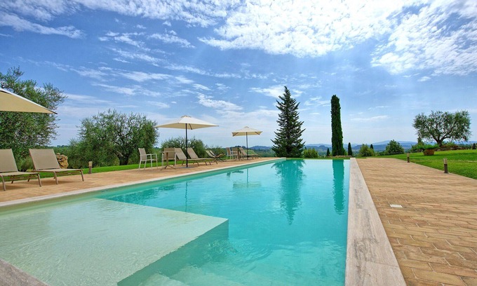 Sarteano Villa | Private Villa with sauna, A/C, private pool, WIFI, TV, panoramic view, close to Montepulciano
