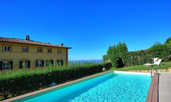 Camaiore Villa | Private Villa with WIFI, A/C, hot tub, private pool, TV, patio, panoramic view, close to Viareggio