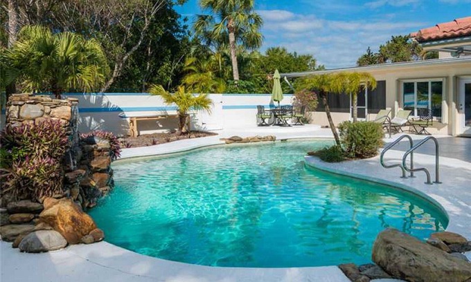 Moorings House | Quiet and Peaceful Beachside Pool Home.