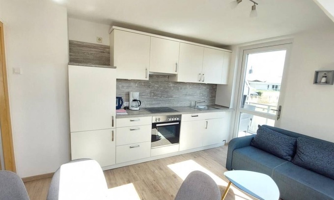 Baltrum Apartment | Quiet maisonette island apartment with 2 bedrooms, sea view and balcony