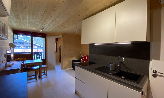 Abondance Apartment | Quiet Studio Near Abondance Center with Parking & Ski Locker