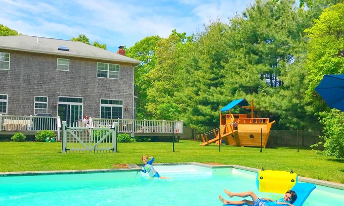 Clearwater Beach House | Quintessential East Hampton Home in Private Beach Community. Pool, HotTub & More