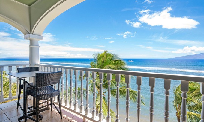 Historic Lahaina Front Street Apartment | Rare Lahaina Shores Oceanfront Corner Unit - Stunning Island Views