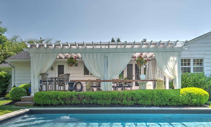 Village of Southampton House | Recently Renovated, Inviting Terrace Overlooking Pool, Minutes Away from.