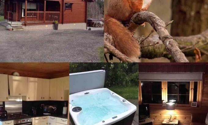 Keith Ski Chalet | Red Squirrel log cabin with hot tub