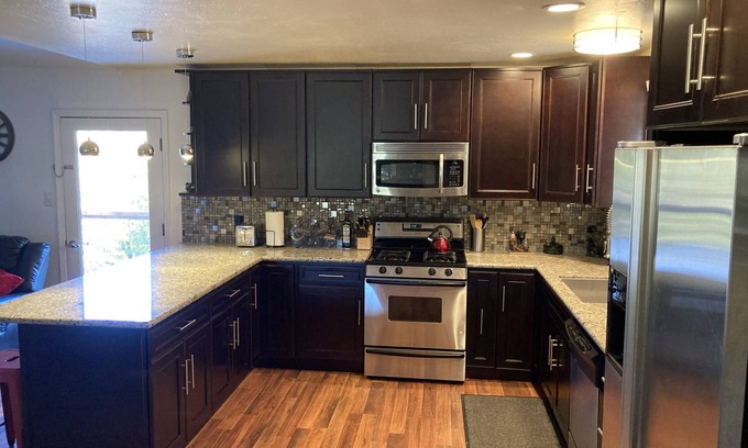 Forest Meadows House | Relax and enjoy the canyon views. Minutes from downtown Murphy’s.