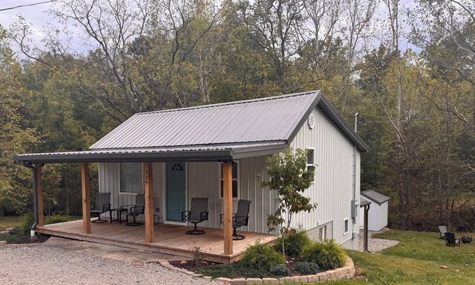 West Portsmouth House | Relax in Nature in a Modern Country Retreat with a Fire Pit and Full Amenities