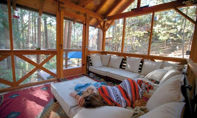 Idyllwild Cabin | Relax in our Amazing Gazebo on a seasonal brook. Perfect couples retreat!