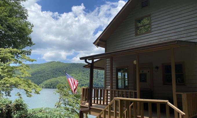 Topton House | Remodeled waterfront home with new private dock on Lake Nantahala!
