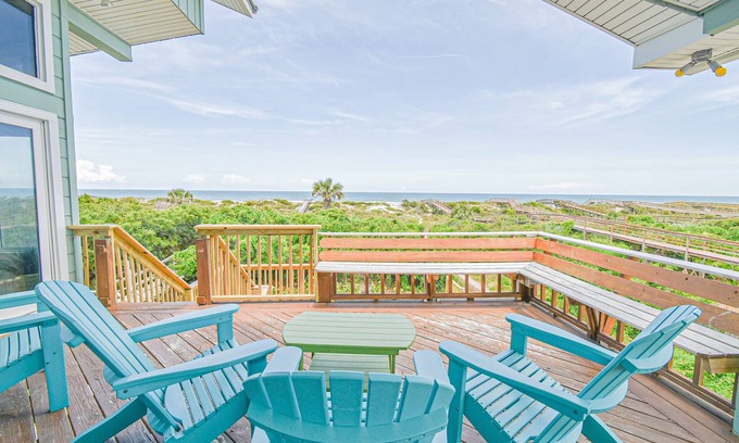 Butler Beach House | Rising Sun - Vacation Bliss! Ocean Front, Large Decks, and Private Beach Access!