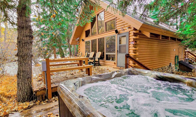 Red Lodge House | River Front Cabin Just Minutes from Downtown Red Lodge with Hot Tub!