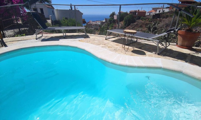 Candelaria Cottage | Romantic Rural House with terrace and sea and mountain views