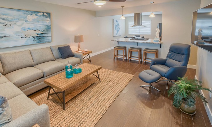 Downtown Apartment | Room for Everyone, Block from the Beach