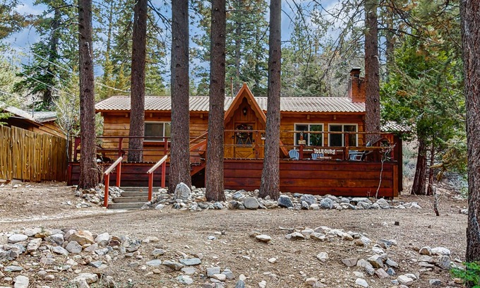 Fawnskin Cabin | Rustic and Cozy Cabin with Fireplace & Private BBQ - Walk to Big Bear Lake