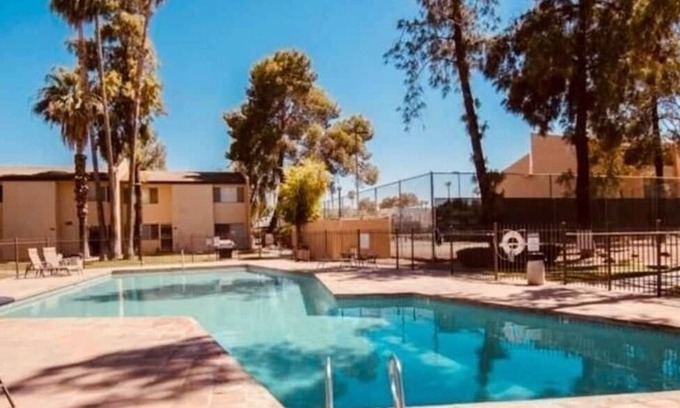 Woodland Springs Condo | Rustic Farmhouse Old Town Condo w/Patio & Pool