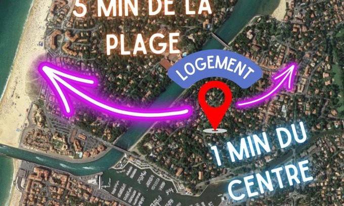 Soorts-Hossegor Apartment | Sable et Reflets - T2 - Centre ville d'Hossegor