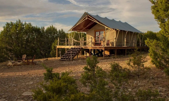 Kempner RV Rental | Safari Style Glamping Experience in the Heart of Texas Hill Country, Perfect for Animal Lovers