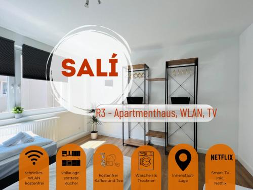 Remscheid Apartment | Sali - R3 - Apartmenthaus, WLAN, TV
