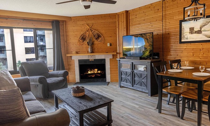 Snowshoe Condo | SC 2407 Stylish Modern One-Bedroom with Fireplace Escape!