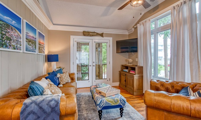 Tybee Island Cottage | Screened in Lounge Porch, Heated Pool Access