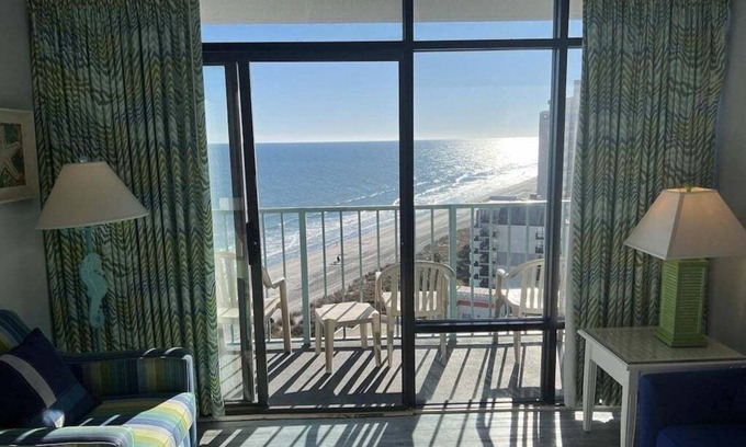 Myrtle Beach Condo | SD-1443/44 Experience ocean views from the 14th floor in this spacious 2-bedroom condo