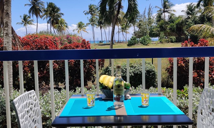Pointe de la verdure House | Sea view studio 30m from the beach. A real island fragrance