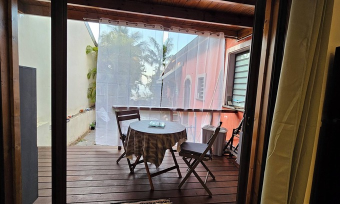 Bois de Nefles Apartment | Sea-view studio ideally located for touring the island, with shops close by.