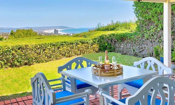 La Jolla Mesa House | Seaclusion: 3BB-2BA ocean view monthly rental perched high above the Pacific on a quiet cul de sac