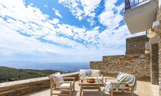 Batsi Villa | Seafront Sparkling Dream - Ameli Androck Retreat