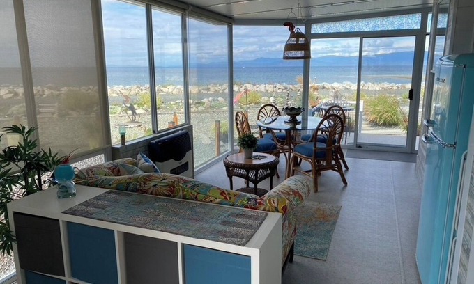 Regional District of Nanaimo House | Seaside Serenity. Oceanfront views of sunrise & sunset at this resort property.