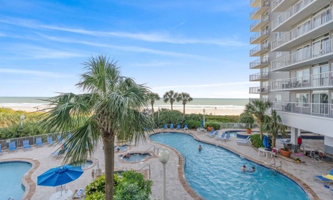 The Dunes Condo | Seawatch Resort South Tower 211 - Ocean Front 1 Bedroom Condo - Pools, Hot Tubs, Lazy River, Fire Pit, Game Room, Restaurant, & Tiki Bar