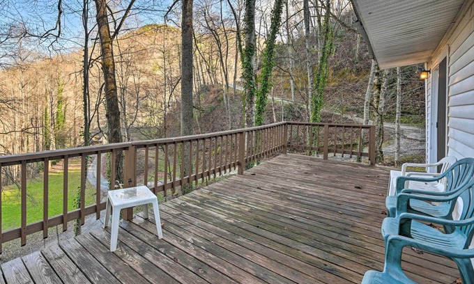 Bryson City Cottage | Secluded Bryson City Home w/Deck, Steps to Creek!