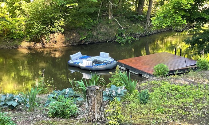 Bangor House | Secluded Country Home on River with Hot Tub and Private Trails