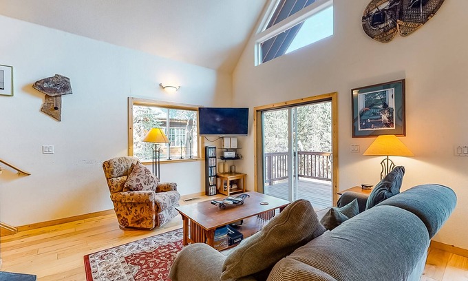 Serene Lakes House | Serene, dog-friendly cabin with private hot tub, wood stove