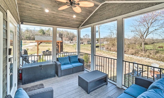 Morganton Apartment | Serene Tiny Home Retreat in Gated Rural Haven