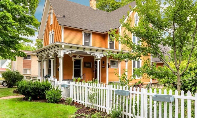 Lake Geneva House | Sheldon House |Historic Lake Geneva Home |Garden Patio |Walkable to all LG has to Offer |Parking