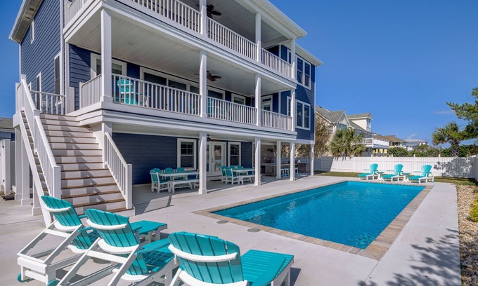 Sandbridge House | Ships Ahoy | 585 ft to the beach | Private Pool (Heat Optional Seasonally)