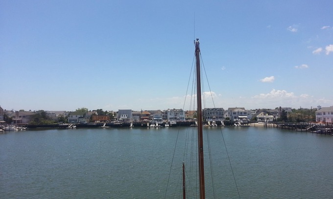 Stone Harbor Condo | Shore Getaway Right in the Middle of Town and Waterfront View!