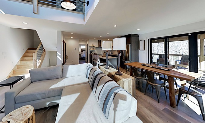 Pisgah Forest House | Sleek house with screened porch, fireplace, & soaking tub - Dogs OK