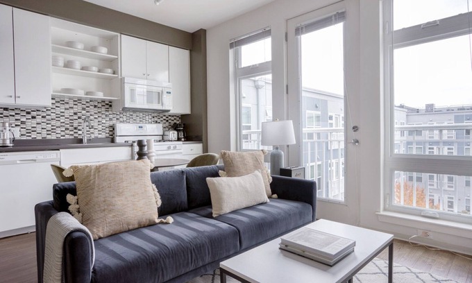 Assembly Square Apartment | Sleek Somerville Studio w/W/D, nr Assembly T, by Blueground