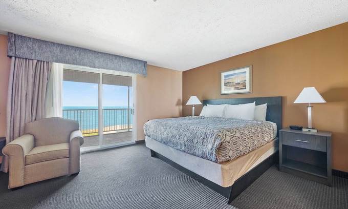 Put-in-Bay Hotel | Sleeps 4: King Suite with Sleeper Sofa and Lake View Balcony